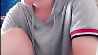 Dark-Haired with glasses is being a highly mischievous dame in front of a covert camera