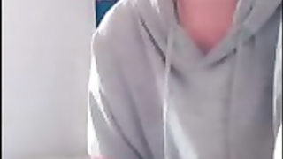 Dark-Haired with glasses is being a highly mischievous dame in front of a covert camera