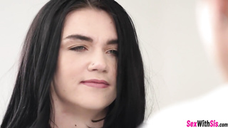 Kinky stepsis joked with gigantic man meat brother and got penetrated so rock-hard by him