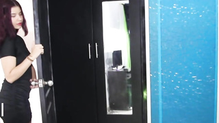 Diminutive breasted, Spansh stunner is deepthroating her hottest mate's rock firm man sausage to make him spunk