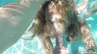 Flawless poolside three way