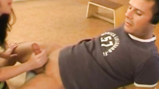 Dutch Brown-Haired Dressed In Knee High Socks Hump For Duo