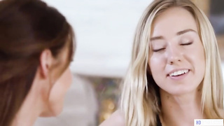 Saucy ash-blonde honey got down and sloppy with her lezzie neighbor and loved it a pile