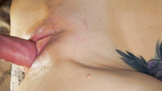 neighbor nails I'm filming. slowmo. close-up. clean-shaved puss. pink cigar leisurely ravages cock-squeezing muff