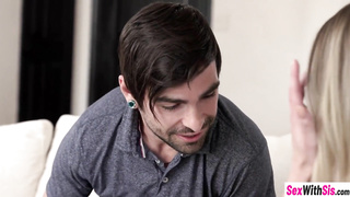 Stepsis wished stepbrothers large penis and collective it with super-naughty baby sitter (Lily Larimar, Kyler Quinn)