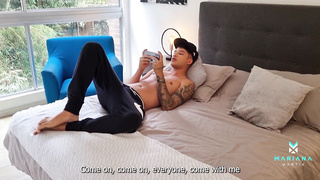 My spycam stepbrother stags on me and leaves my rump with a pile of jism - Mariana Martix