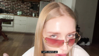 Pretty breezy bj's filthy in her glasses