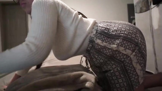 Mature blond lady with tats is getting screwed from the back and loving it a pile