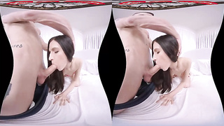 Ebony doll spotted a mate fapping off in his guest room and determined to plumb him