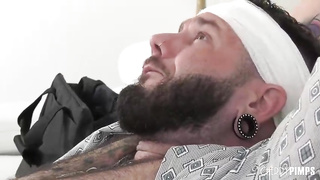 Eliza Ibarra is making love with a woman, in front of a fellow who can't ravage them