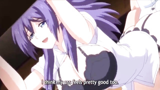 Enormous Jugged Librarian Ravages the Customer and Makes Him a Buttjob with her Massive Butt - Anime Porn