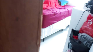 Inked girl is toying with a junior dude's cock to make him erupt from gusto