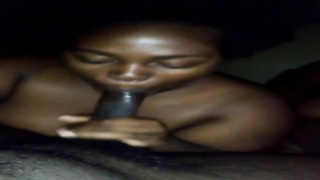 Ebony lady with meaty figure is fellating her paramours firm wood, before getting tucked with it