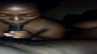 Ebony lady with meaty figure is fellating her paramours firm wood, before getting tucked with it