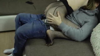 Милая в сетке скачет на члене Pornography Movies - Tube8