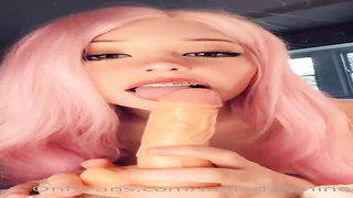 Bell3 Delph1n3 Blowing Fake Penis