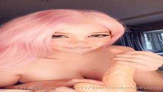 Bell3 Delph1n3 Blowing Fake Penis