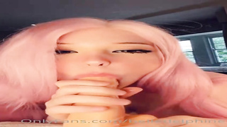 Bell3 Delph1n3 Blowing Fake Penis