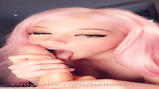 Bell3 Delph1n3 Blowing Fake Penis