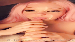 Bell3 Delph1n3 Blowing Fake Penis