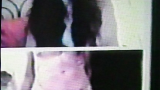 College girl is mesmorised by my strip show, then another naughty one loves it