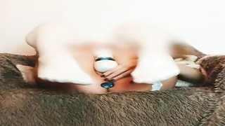 Super-Fucking-Hot fledgling ac/dc female with assfucking butt-plug in pantyhose jacks solo with magic electro-hitachi, fingerblasting Pornography Vids - Tube8