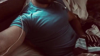 Cool boy enjoys to fap off in front of the camera until she pours out from sensation