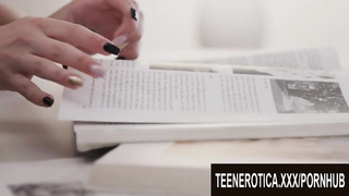 Nerdy Teenager Tart Katty West Wants the Schoolteachers Ginormous Man Meat Inwards Her Booty