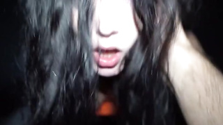 Matty and Zoe Damsel are taking turns fellating a rock stiff boner, while getting on all fours on the floor