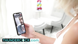 Mind-Blowing light-haired cougar with large milk cans, Charli is poking a insatiable boy to pay off some debts