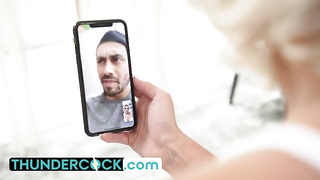 Mind-Blowing light-haired cougar with large milk cans, Charli is poking a insatiable boy to pay off some debts