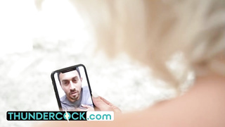 Mind-Blowing light-haired cougar with large milk cans, Charli is poking a insatiable boy to pay off some debts