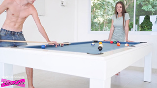 Drilled epic uber-sexy dame on a pool table - SolaZola