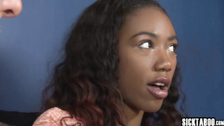 Black daughter did not hasitate to blow a grubby step-fathers phat white manmeat (Chanell Heart)
