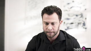 Cuckold accountant hubby in a love triangle with a customer and his wifey (Violet Starr, Rachael Cavalli)