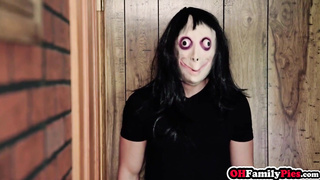 Nubiles in halloween Chloe Virgin and cop Haley Reed costumes drilled rigid