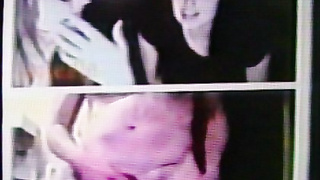 2 naughty College girls see my strip show, then 2 more do