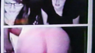 2 naughty College girls see my strip show, then 2 more do