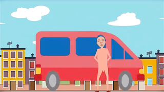 Mature dark haired is deep-throating a junior boy's manhood in a camper and railing it a bit