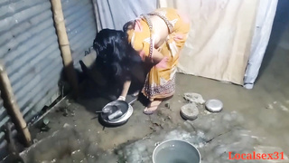 Trampy, Indian girl is getting boned from the back, while her hubby is out of town