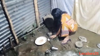 Trampy, Indian girl is getting boned from the back, while her hubby is out of town