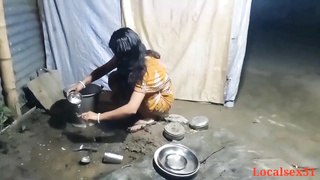 Trampy, Indian girl is getting boned from the back, while her hubby is out of town