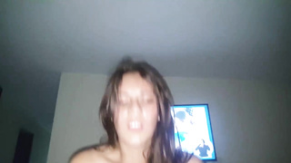 Petite breasted, Spanish black-haired is throating her paramour's man-meat and getting it from the back