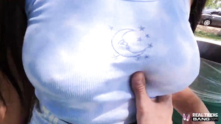 Chinese dark haired with massive mammories, Luna Mills is about to make her very first porno movie