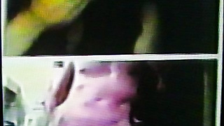 College girl's delighted facial reactions to my strip show