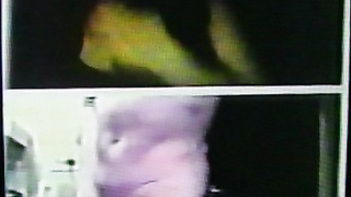 College girl's delighted facial reactions to my strip show