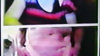 Blonde College girl delighted by my strip show