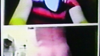 Blonde College girl delighted by my strip show