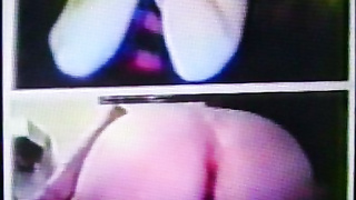 Blonde College girl delighted by my strip show