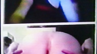 Blonde College girl delighted by my strip show